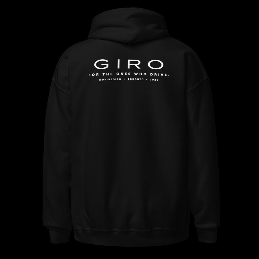The back: GIRO — For the ones who drive. @drivegiro · Toronto · 2026
